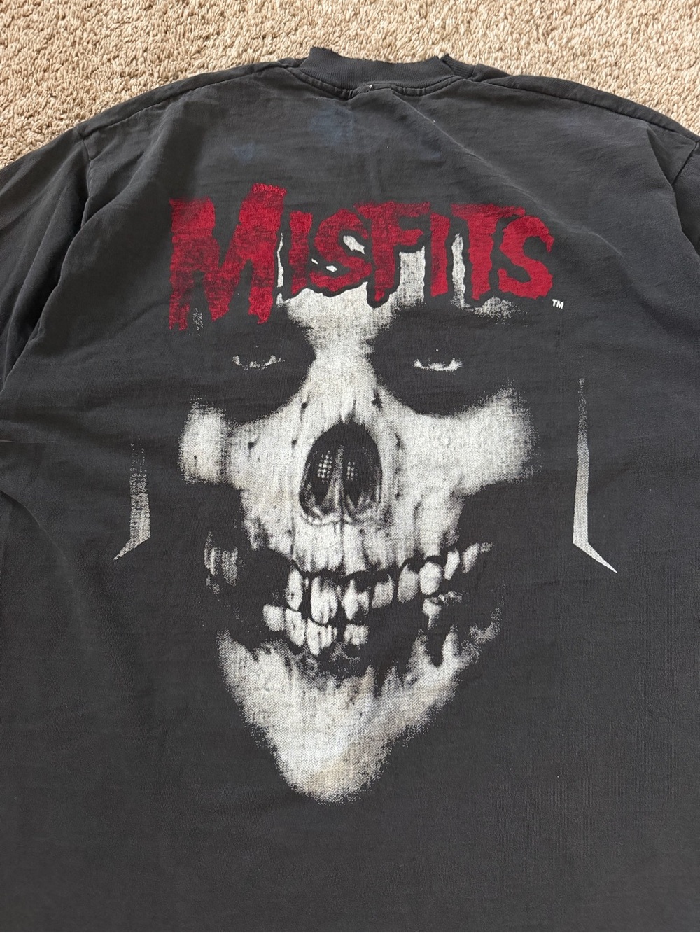 90s Misfits Faded Ghost pocket Men's Band Shirt grail size XL - Picture 6 of 6